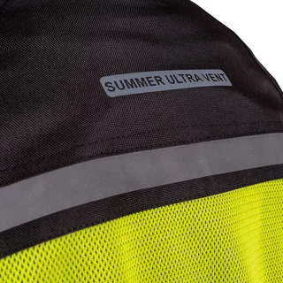 Men’s Summer Motorcycle Jacket W-TEC Saigair - Fluo Yellow-Gray, M
