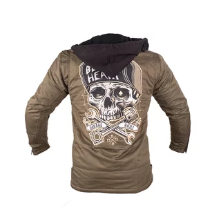 Férfi Aramid-szálas motoros kabát W-TEC Black Heart Hat Skull Jacket - Khaki, 3XL