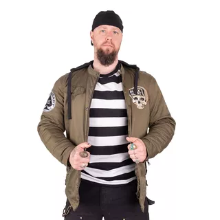 Pánská bunda W-TEC Black Heart Hat Skull Jacket s aramidem - 2.jakost - khaki