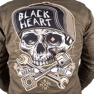 Férfi Aramid-szálas motoros kabát W-TEC Black Heart Hat Skull Jacket - Khaki, M