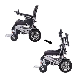 Elektromos kerekesszék inSPORTline Hawkie Basic II 500W, lábtartó, kartámasz, elektromágneses fék, 6 km/h - zöld
