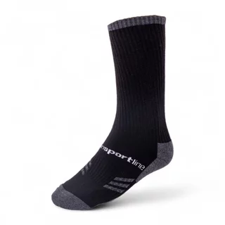Merino Mid-Calf Socks inSPORTline Meritic Crew AG+ Antibacterial - Black-Grey