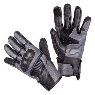 Kožené moto rukavice W-TEC Boldron - černo-šedá
