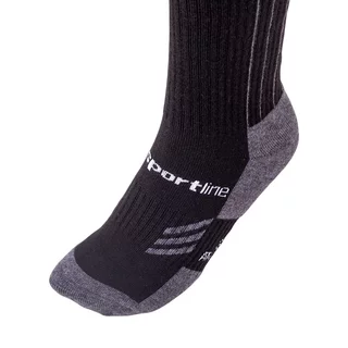 Merino podkolenky inSPORTline Meritic Ski AG+ antibakteriální - černo-šedá