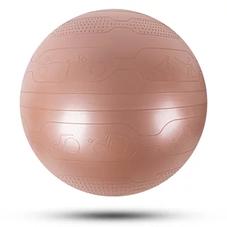 Piłka gimnastyczna fitness inSPORTline Stretch Ball 65 cm - Czarny - mus mokka