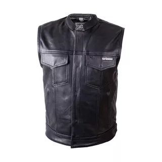 Leather Motorcycle Vest W-TEC Delasola