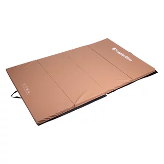 Skládací gymnastická žíněnka inSPORTline Kvadfold 200x120x5 cm - hnědá