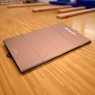 Skládací gymnastická žíněnka inSPORTline Kvadfold 200x120x5 cm - hnědá