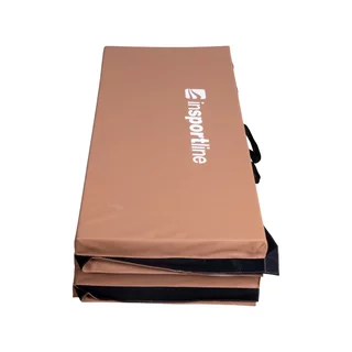 Skládací gymnastická žíněnka inSPORTline Kvadfold 200x120x5 cm - hnědá