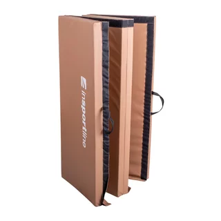 Skládací gymnastická žíněnka inSPORTline Kvadfold 200x120x5 cm - hnědá