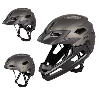 Junior Downhill Helmet W-TEC Estreito - Magic Matt Black - Magic Matt Black