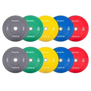 Gumové kotouče inSPORTline Bumper Plate Go 5-25 kg