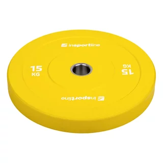 Gumový kotouč inSPORTline Bumper Plate Go 15 kg 50 mm