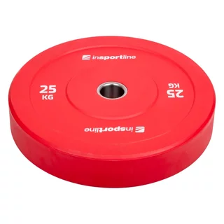 Gumový kotouč inSPORTline Bumper Plate Go 25 kg 50 mm