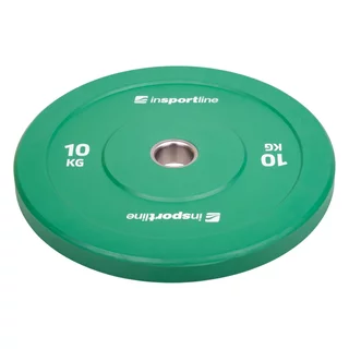 Gumový kotouč inSPORTline Bumper Plate Go 10 kg 50 mm