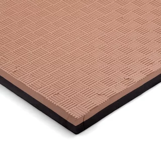 Puzzle-Tatami-Matte inSPORTline Malmeida 100x100x4 cm - mocha mousse-černá, vzor 5 proužků