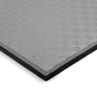 Puzzle-Tatami-Matte inSPORTline Malmeida 100x100x4 cm - mocha mousse-černá, vzor 5 proužků