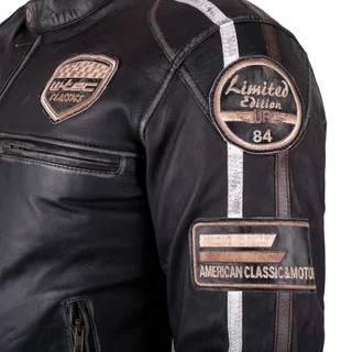 Men’s Leather Motorcycle Jacket W-TEC Sheawen Vintage