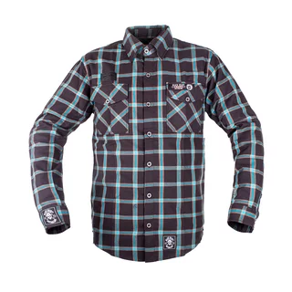 Košile W-TEC Black Heart Respector - černá s modrým pruhem