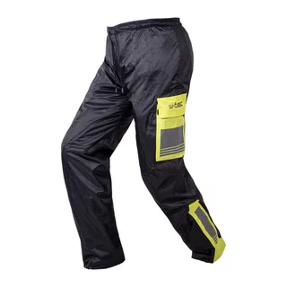 Pláštěnkové moto kalhoty W-TEC Colnari - černá-fluo zelená