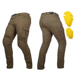 Moto jeansy W-TEC Wallbridge Olive - olivově zelená