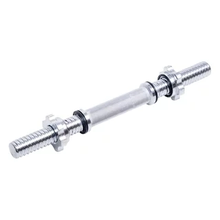 Hřídel na jednoruční činku inSPORTline Tufor 40cm/30mm se závitem a objímkami