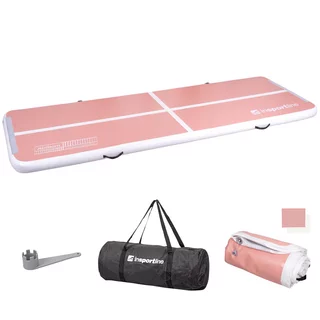 Ścieżka akrobatyczna do ćwiczeń Airtrack inSPORTline Airstunt 300x100x10 cm pink