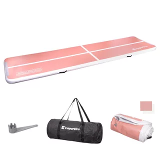 Ścieżka akrobatyczna do ćwiczeń Airtrack inSPORTline Airstunt 500x100x10 cm pink