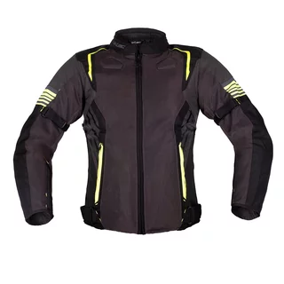 Letní moto bunda W-TEC Pelyes - šedá - šedá-fluo