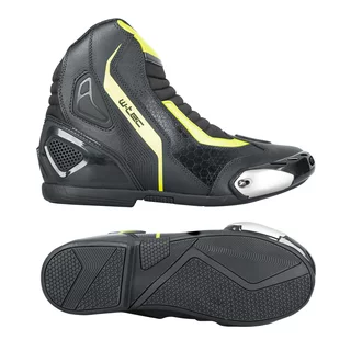 Moto boty W-TEC GlamCE - černá-fluo žlutá