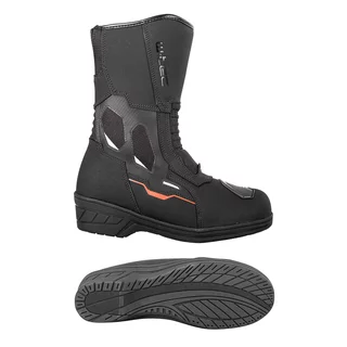 Dámské moto boty W-TEC Moanna - černo-červená