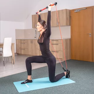 inSPORTline Fitness-Stange mit Gummi 130 cm