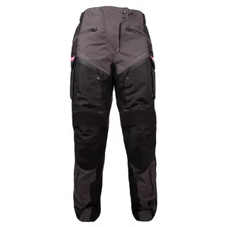 Dámské moto kalhoty W-TEC Barbata - černo-šedo-růžová
