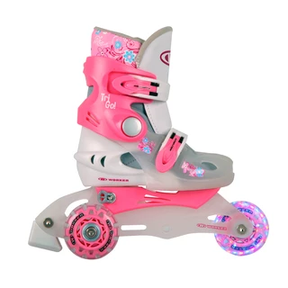 Kolečkové brusle pro dítě WORKER TriGo Skate LED se sv. kolečky