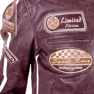 Leather Moto Jacket BOS 2058 Mahagon - Mahogany