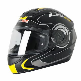 Motorcycle helmet LS2 Atmos - Black-Yellow - Black-Yellow
