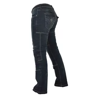 Damskie jeansowe spodnie motocyklowe W-TEC Alinna - Ciemny niebieski