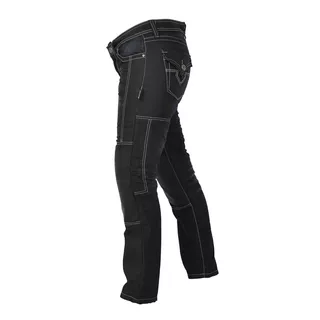 Woman moto jeans W-TEC Theo - Black