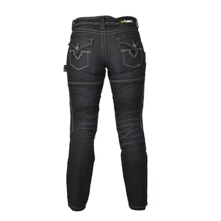 Damskie jeansowe spodnie motocyklowe W-TEC Theo - Czarny