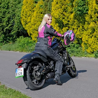 W-TEC NF-6050 Leder-Motorradstiefel - schwarz