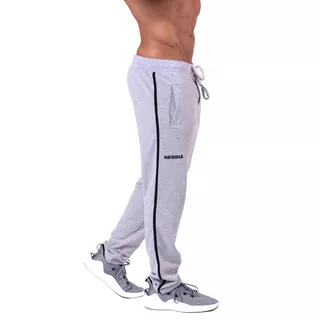 Nebbia Side Stripe Retro Joggers 154 Herren Sporthose - schwarz