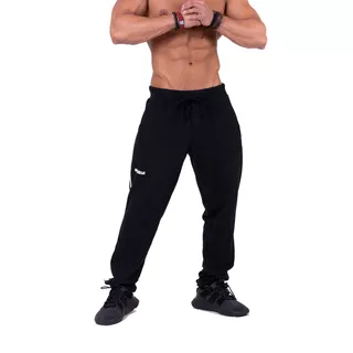 Męskie spodnie dresowe Nebbia Side Stripe Retro Joggers 154 - Czarny