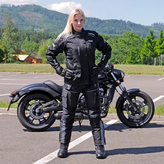 W-TEC NF-6050 Leder-Motorradstiefel - schwarz