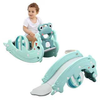 3-in-1 Children’s Slide & Swing Set inSPORTline Frofino - Mint