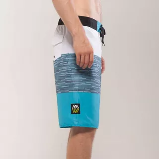 Men’s Board Shorts Aqua Marina Division - Blue-White