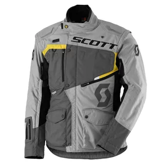 Motorcycle Jacket SCOTT Dualraid DP - Titanium Grey/Orange - Grey-Yellow