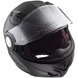 Flip-Up Motorcycle Helmet LS2 FF313 Vortex - Carbon Hi Vis Yellow