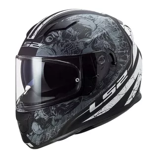 Motorradhelm LS2 FF320 Stream Evo Throne Black Titanium - Thron aus schwarzem Titan