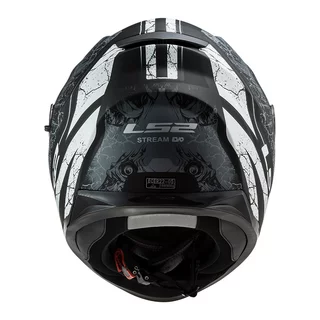 Motorradhelm LS2 FF320 Stream Evo Throne Black Titanium - Thron aus schwarzem Titan