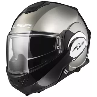 Flip-Up Motorcycle Helmet LS2 FF399 Valiant Chrome